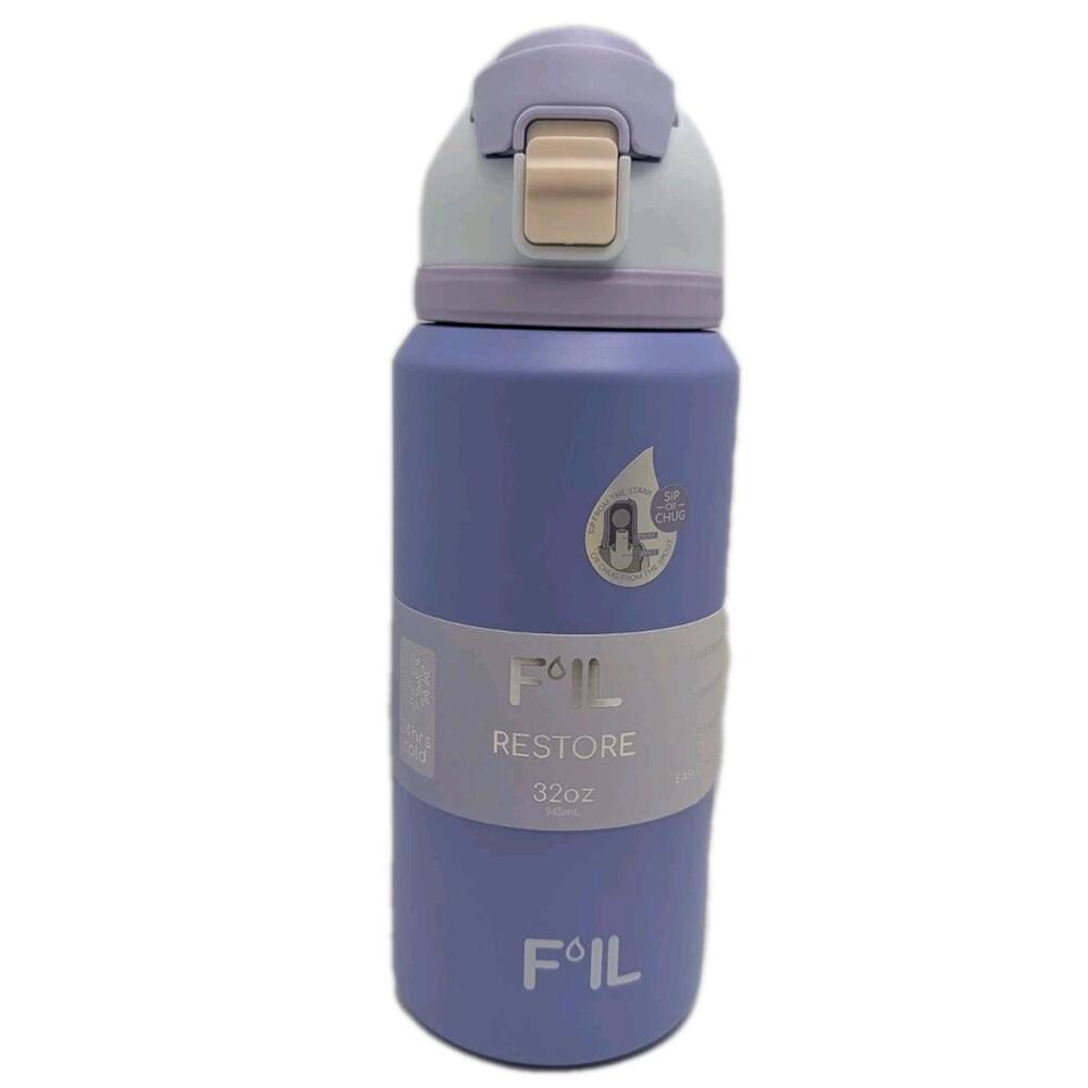 F’IL Restore 32oz Stainless Steel Water Bottle With Straw Chug Lid Lavender